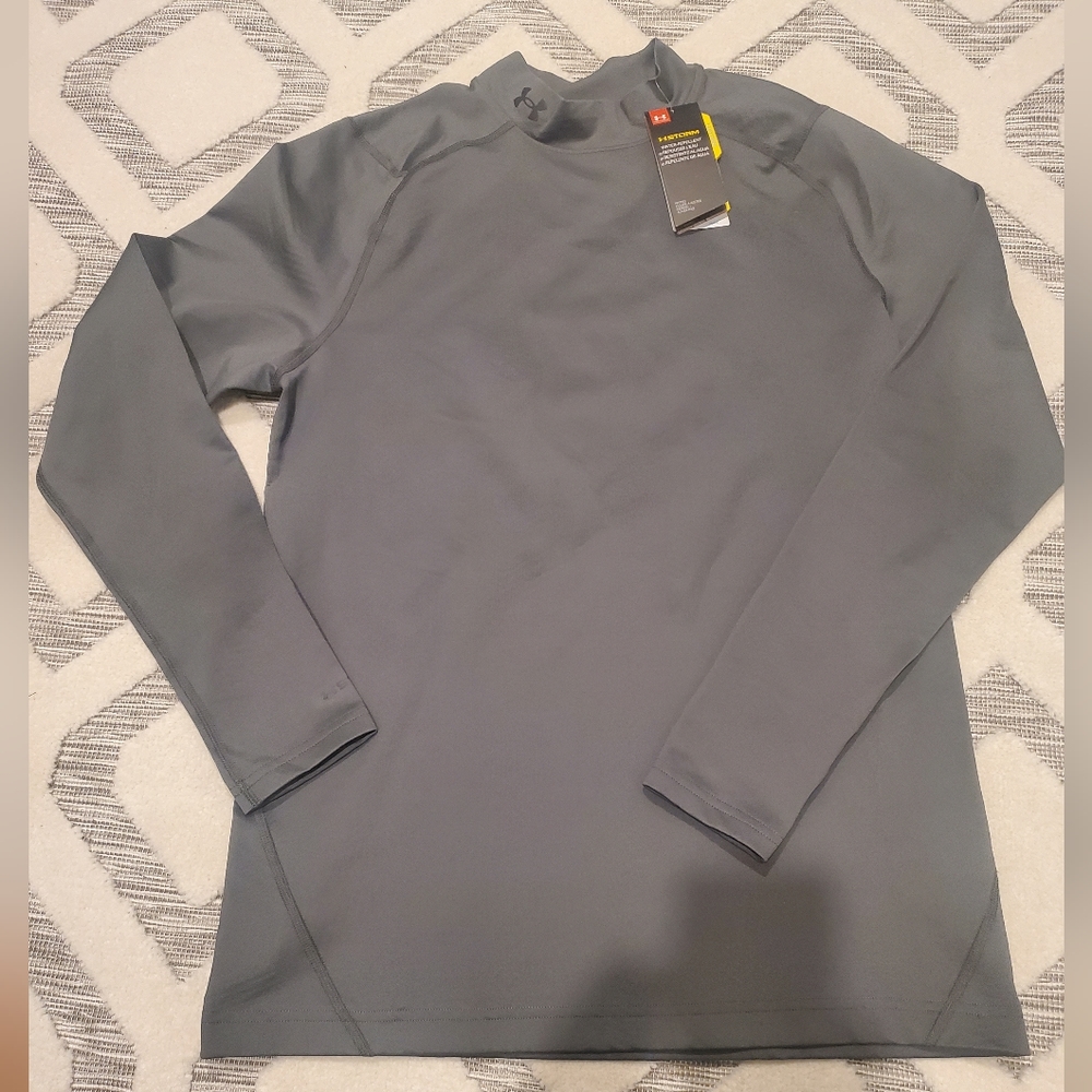 Under Armour Men's ColdGear Infrared Mock Long Sleeve Golf Shirt Top Medium NWT